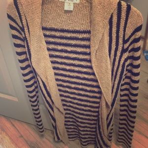Cream and black striped cardigan